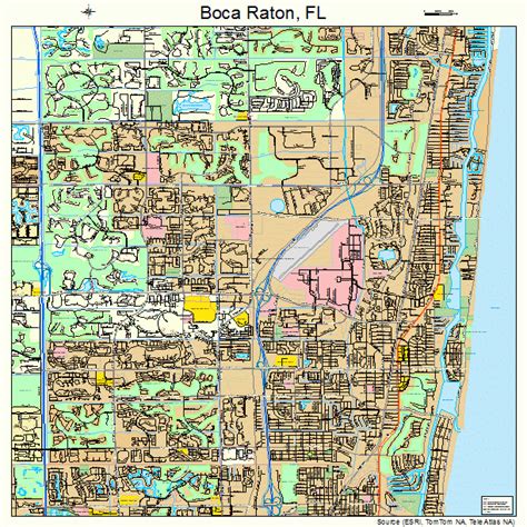 A historic map of Boca Raton, Florida